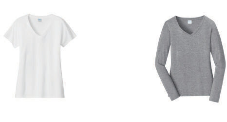 KGL Port &amp; Company® Ladies Fan Favorite™ V-Neck Tee OR Sport-Tek® Ladies PosiCharge® Competitor™ V-Neck Tee