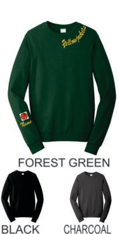 EMBROIDERED SPORTS Port &amp; Company® Fan Favorite™ Fleece Crewneck Sweatshirt
