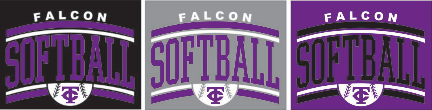 Falcon Softball Long Sleeve (Black/Grey/Purple) OPTIONAL