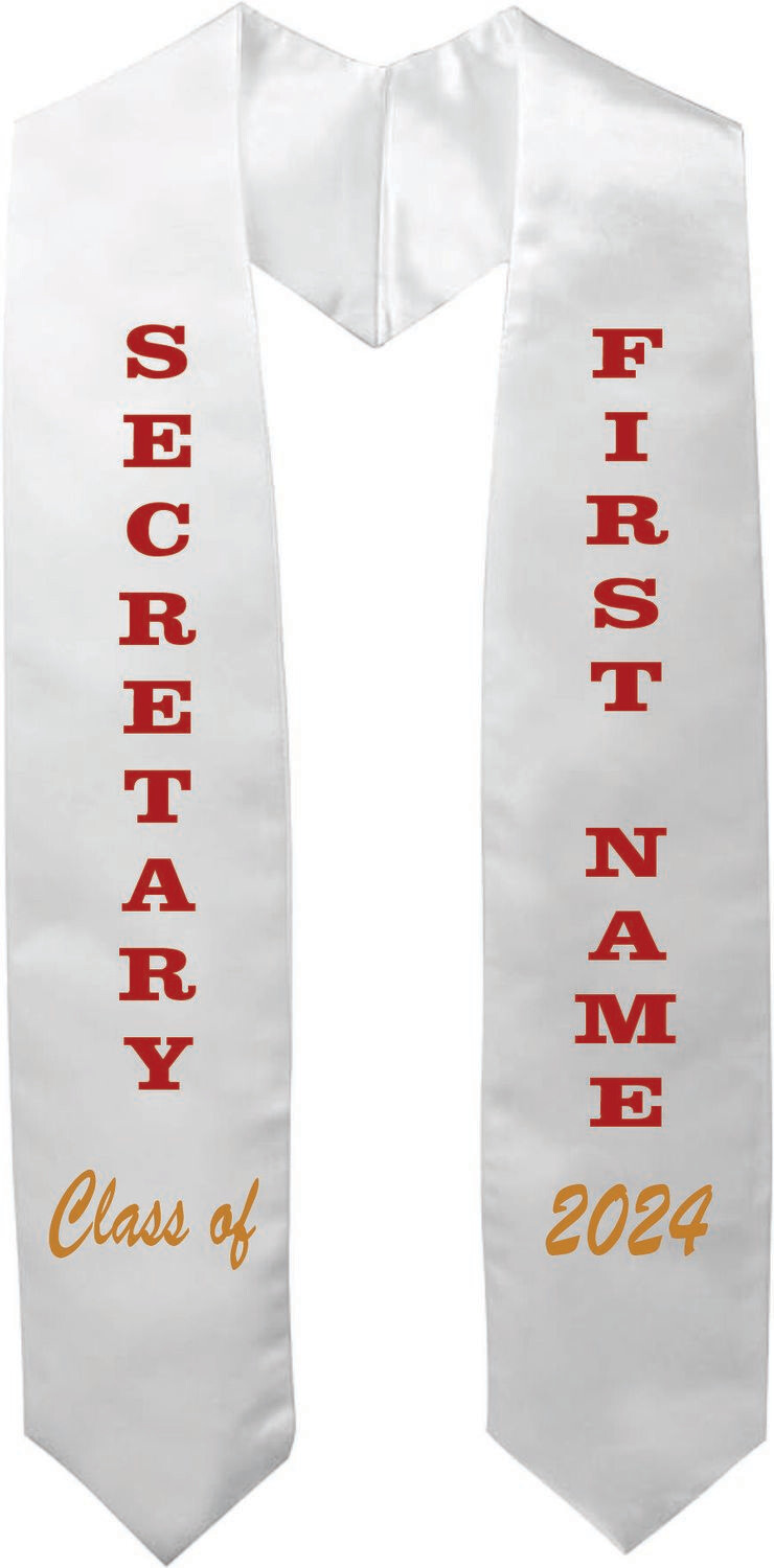 CENTRAL HS SENIOR STOLES (SECRETARY)