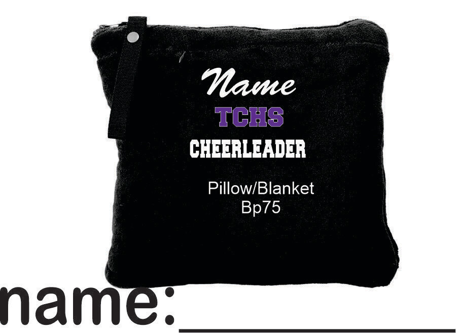 TCHS Cheer Pillow/Blanket with Name (Black) #10