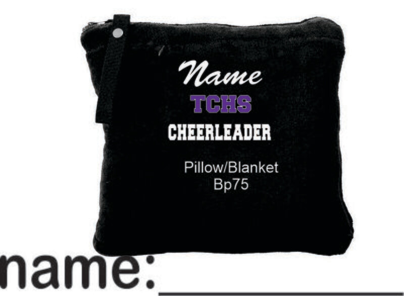 TCHS Cheer Pillow/Blanket with Name (Black) #10