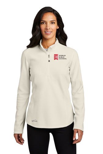WBS Eddie Bauer® Ladies 1/2-Zip Microfleece Jacket (IVORY)