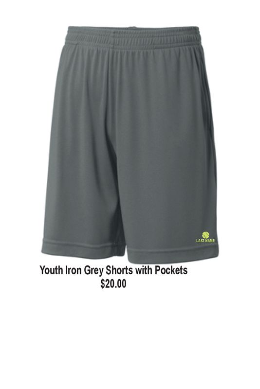 ISMS TENNIS Sport-Tek® YOUTH PosiCharge® Competitor™ Pocketed Short (IRON GREY)