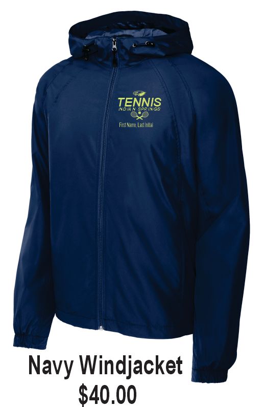 ISMS TENNIS Sport-Tek® Youth &amp; Adult Hooded Raglan Jacket
 (NAVY)