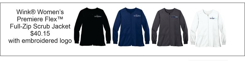 bridgebio Wink® Women’s Premiere Flex™ Full-Zip Scrub Jacket