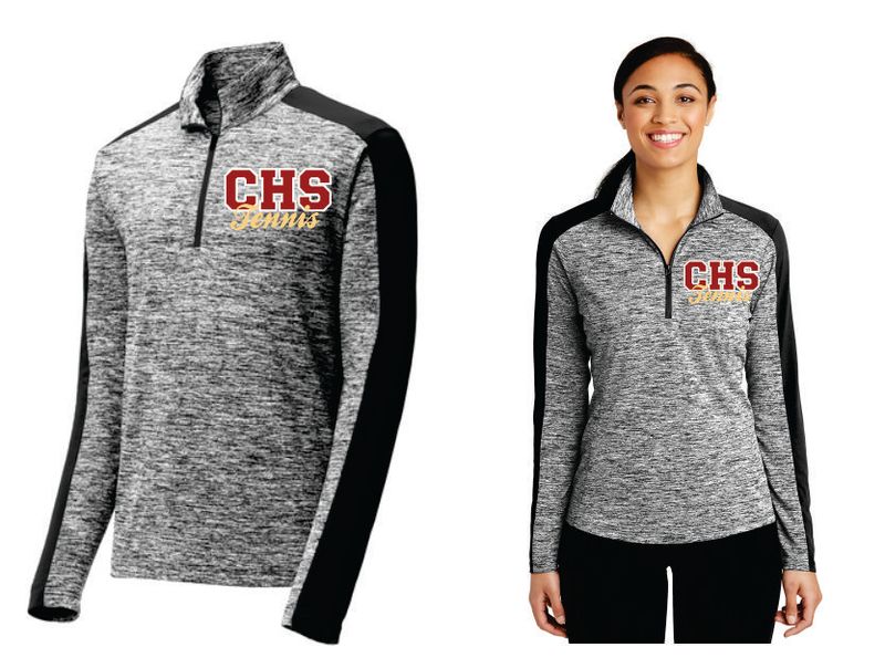 CHS TENNIS 1/4 ZIP PULLOVER TEE