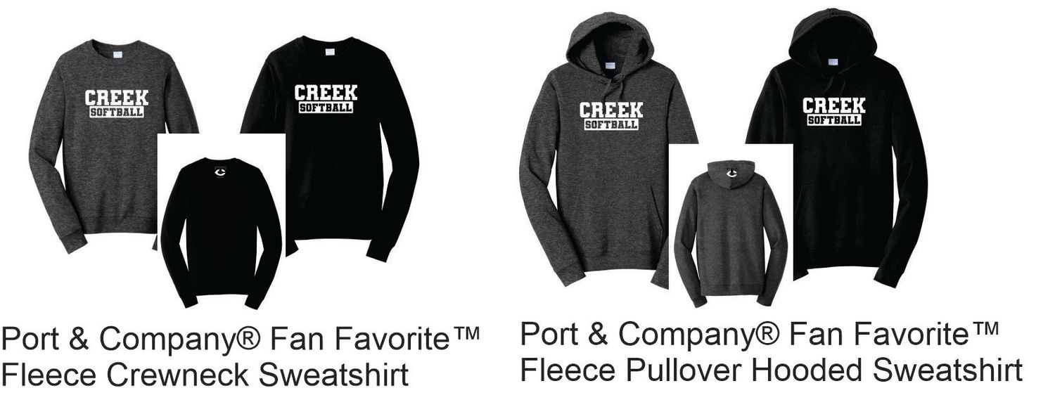 TCHS Softball Port &amp; Company® Fan Favorite™ Sweatshirt or Hooded Sweatshirt (OPTIONAL)