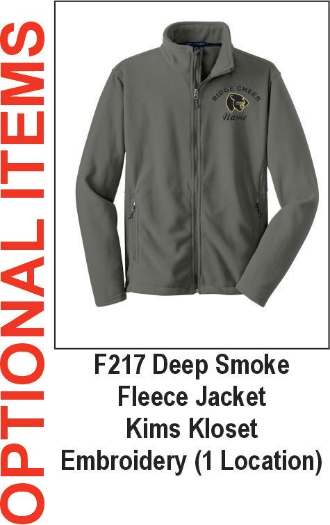 FRHS Cheer Fleece Full-Zip Jacket (Deep Smoke with Embroidery)