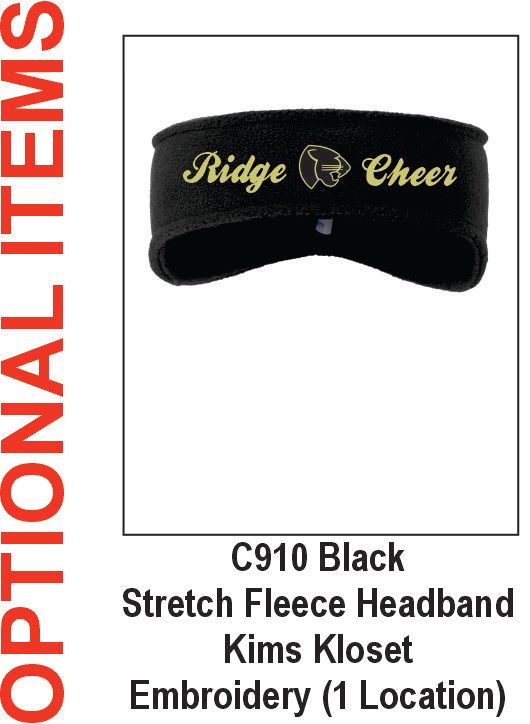 FRHS Cheer Headband (Black with Embroidery)