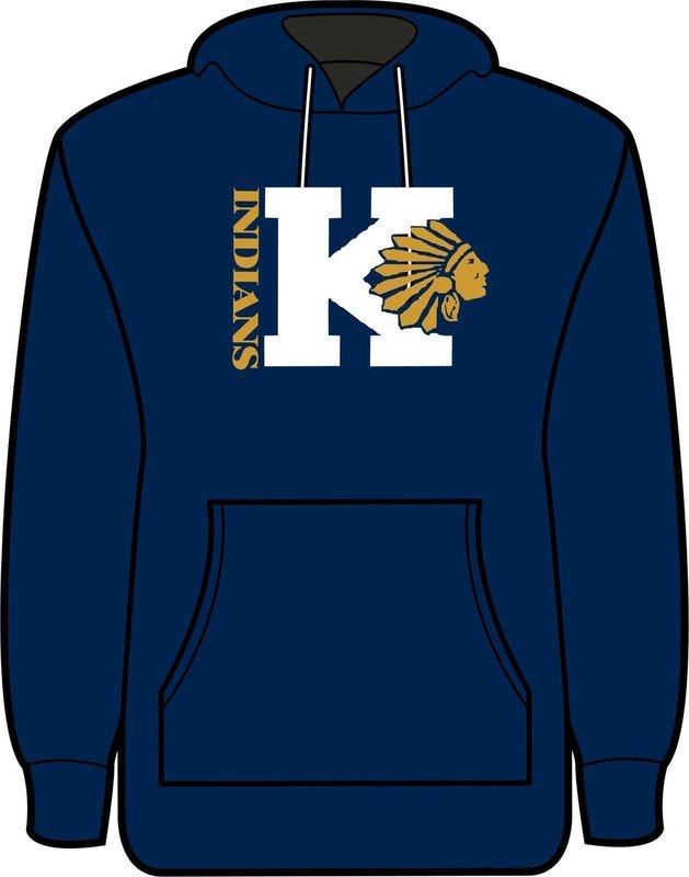 Keller Logo Spirit Hooded Sweatshirt (NAVY)
