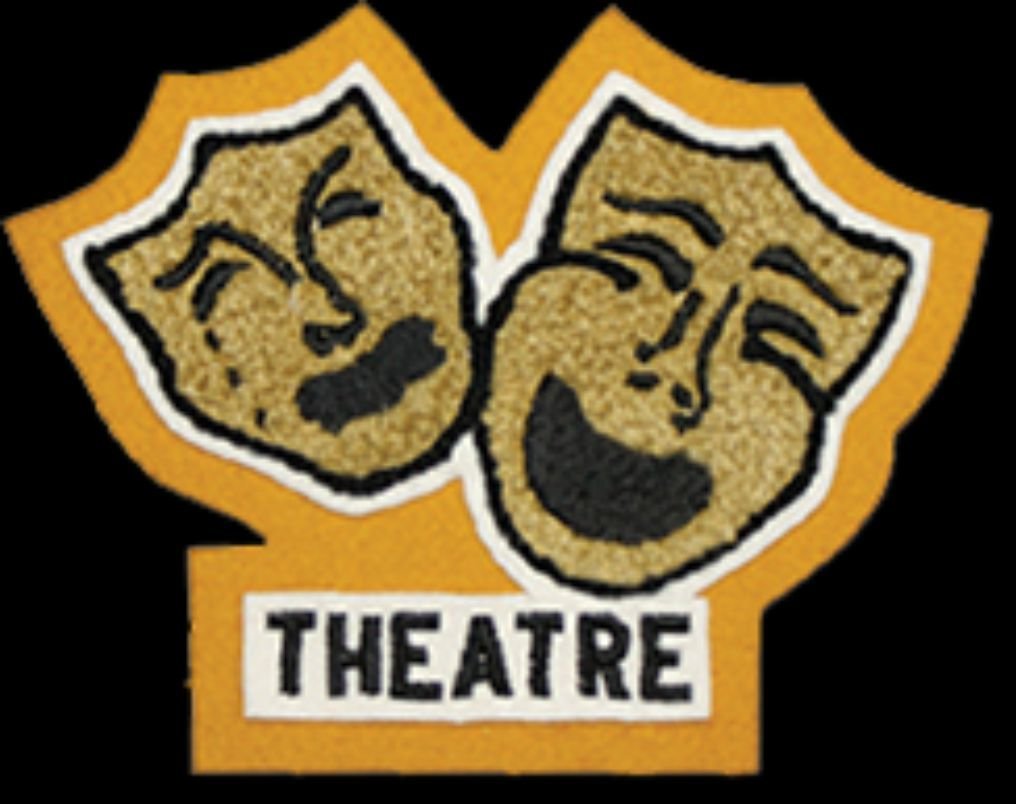 Chenille Patch - Drama Masks Staggered