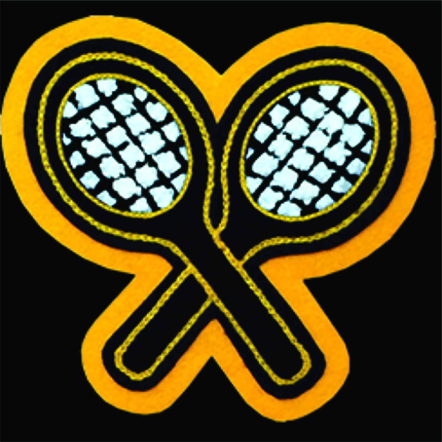 Chenille Patch - Tennis Racquets