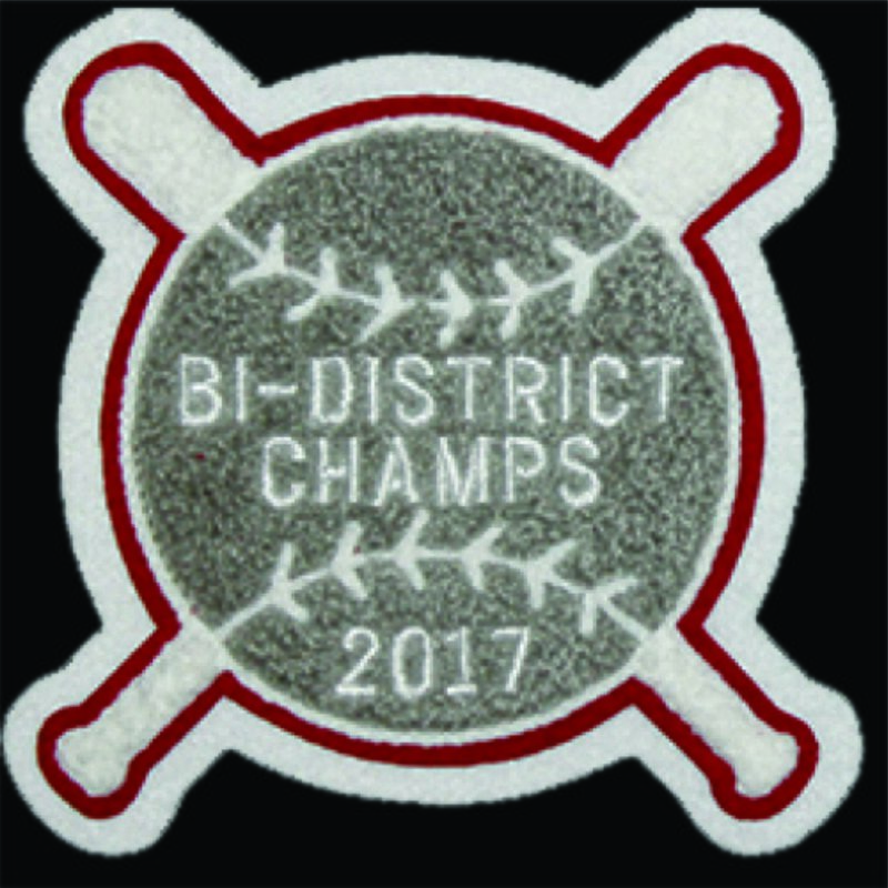 Chenille Patch - Baseball Over Bats