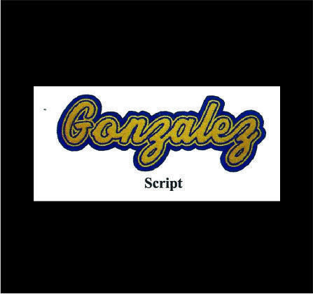 Chenille Patch - Script Name Back