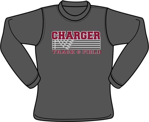CHS Track &amp; Field Sport-Tek® Long Sleeve PosiCharge® Competitor™ Tee (IRON GREY)