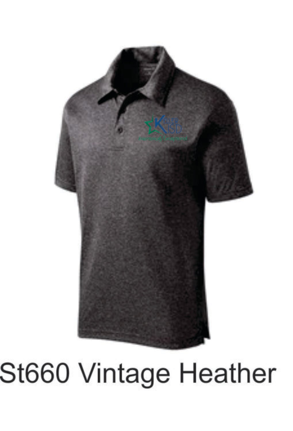 KISD Sport-Tek® Heather Contender™ Polo (Graphite Heather)
