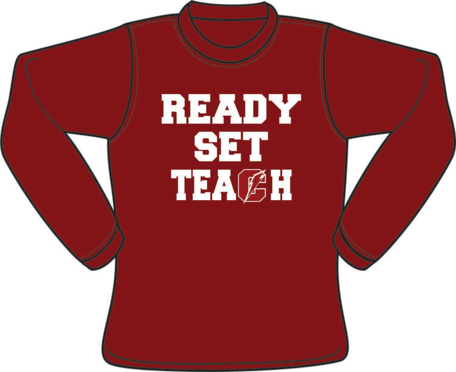CHS RST Comfort Colors Long Sleeve Tee (Crimson)