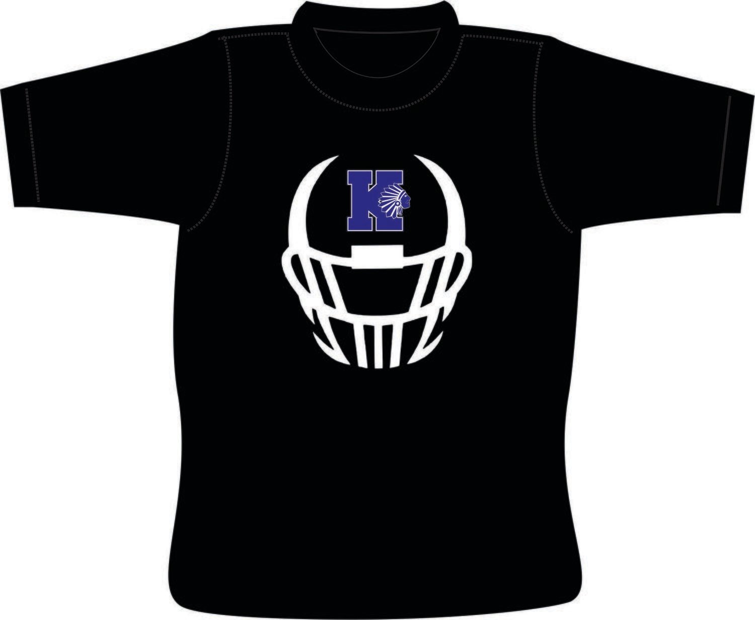 KMS Football Short Sleeve Moisture Wicking Tee (Black)