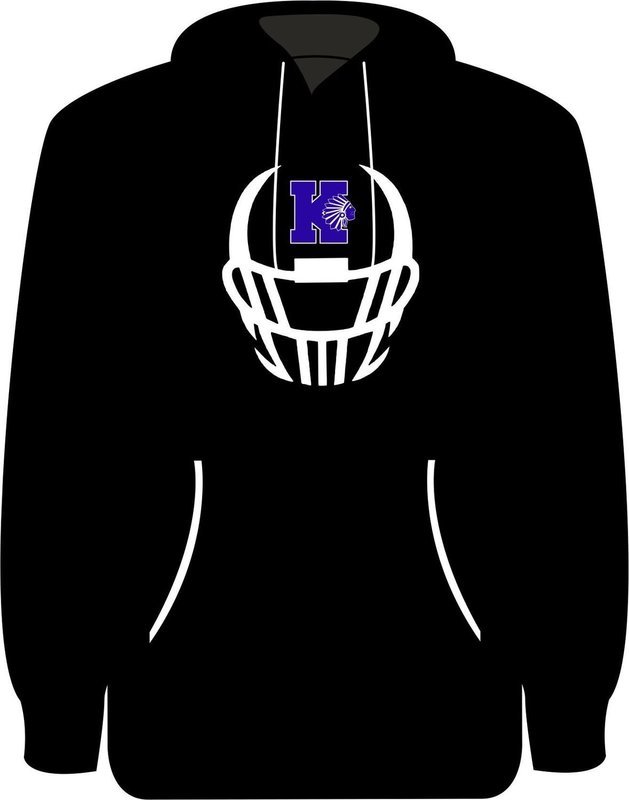 KMS Football Cotton Blend Hooded Sweatshirt (Black)