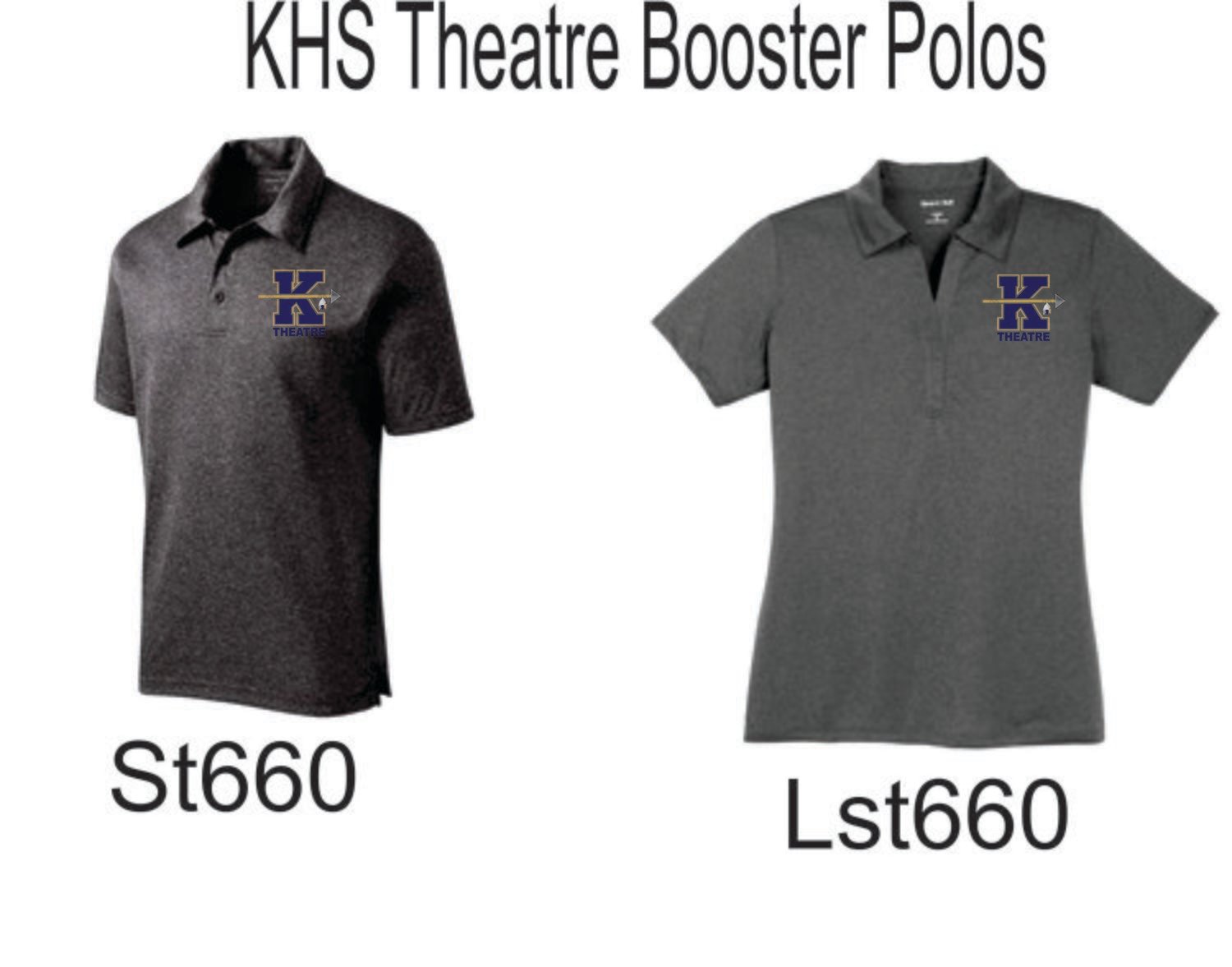 KHS Theatre Men&#39;s or Women&#39;s Sport-Tek® Heather Contender™ Polo (Heather Grey)