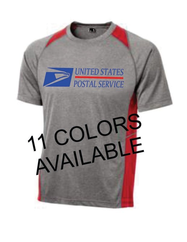 USPS Sport-Tek Heather Colorblock Tee