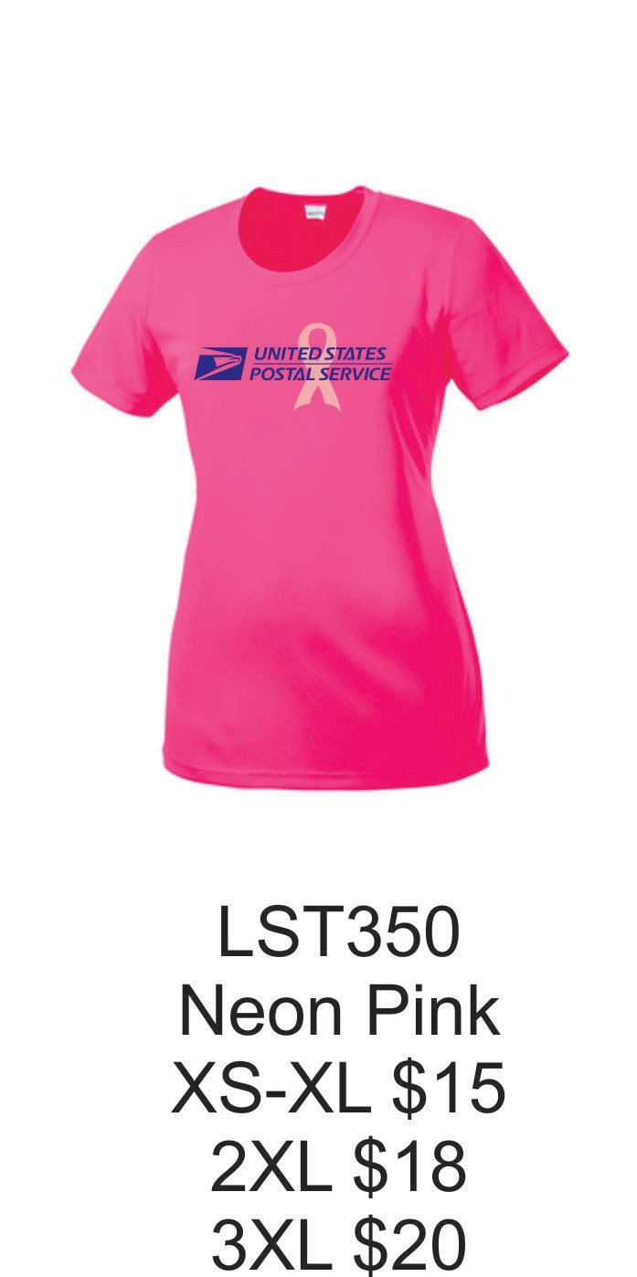 USPS Sport-Tek Ladies Pink Out Short Sleeve Tee