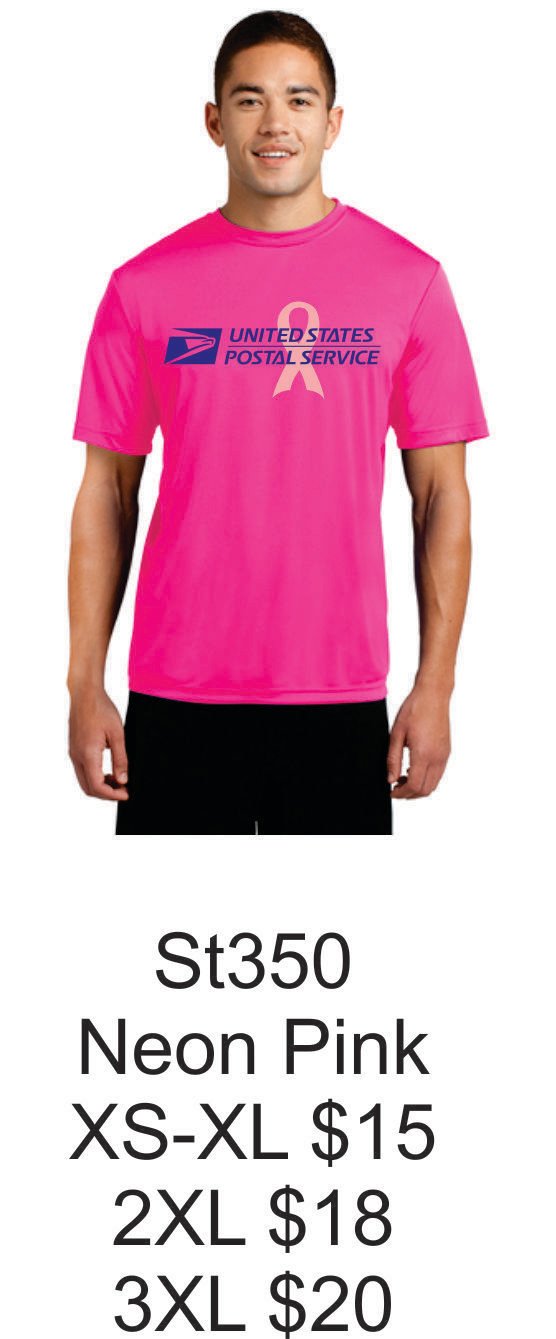 USPS Sport-Tek Men&#39;s Pink Out Short Sleeve Tee