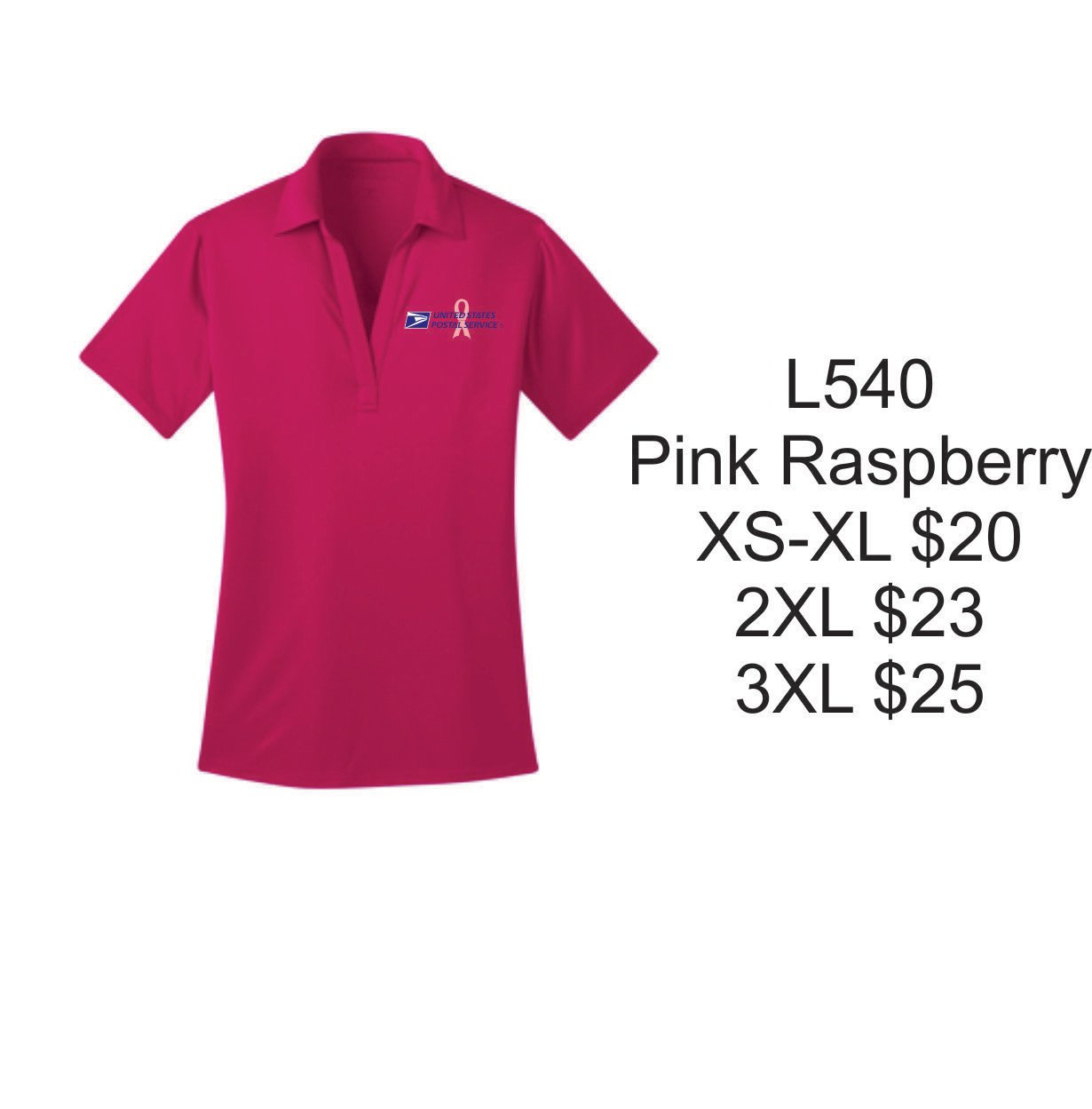 USPS Sport-Tek Ladies Pink Out Short Sleeve Polo