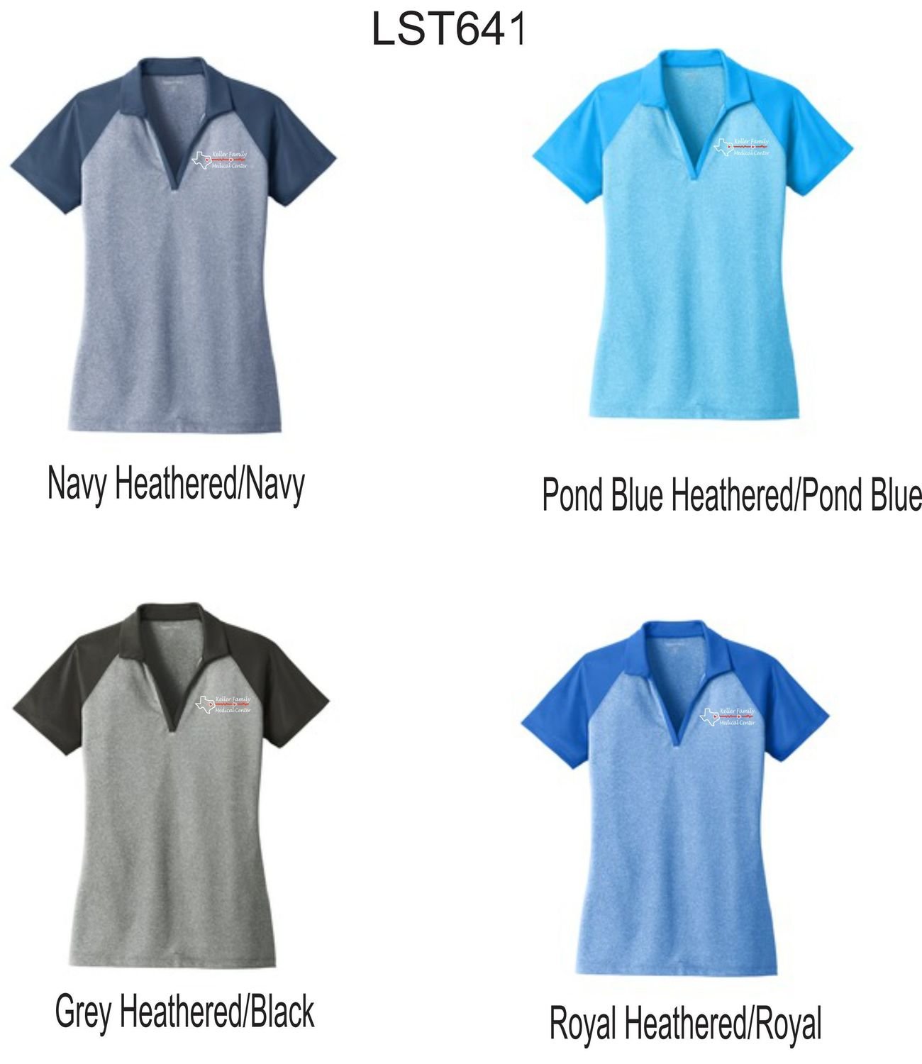 KFM Sport-Tek® Ladies PosiCharge® RacerMesh® Raglan Heather Block Polo