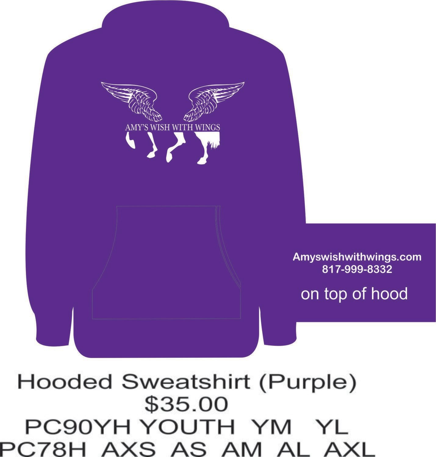Amy&#39;s Wish with Wings Hooded Sweatshirt