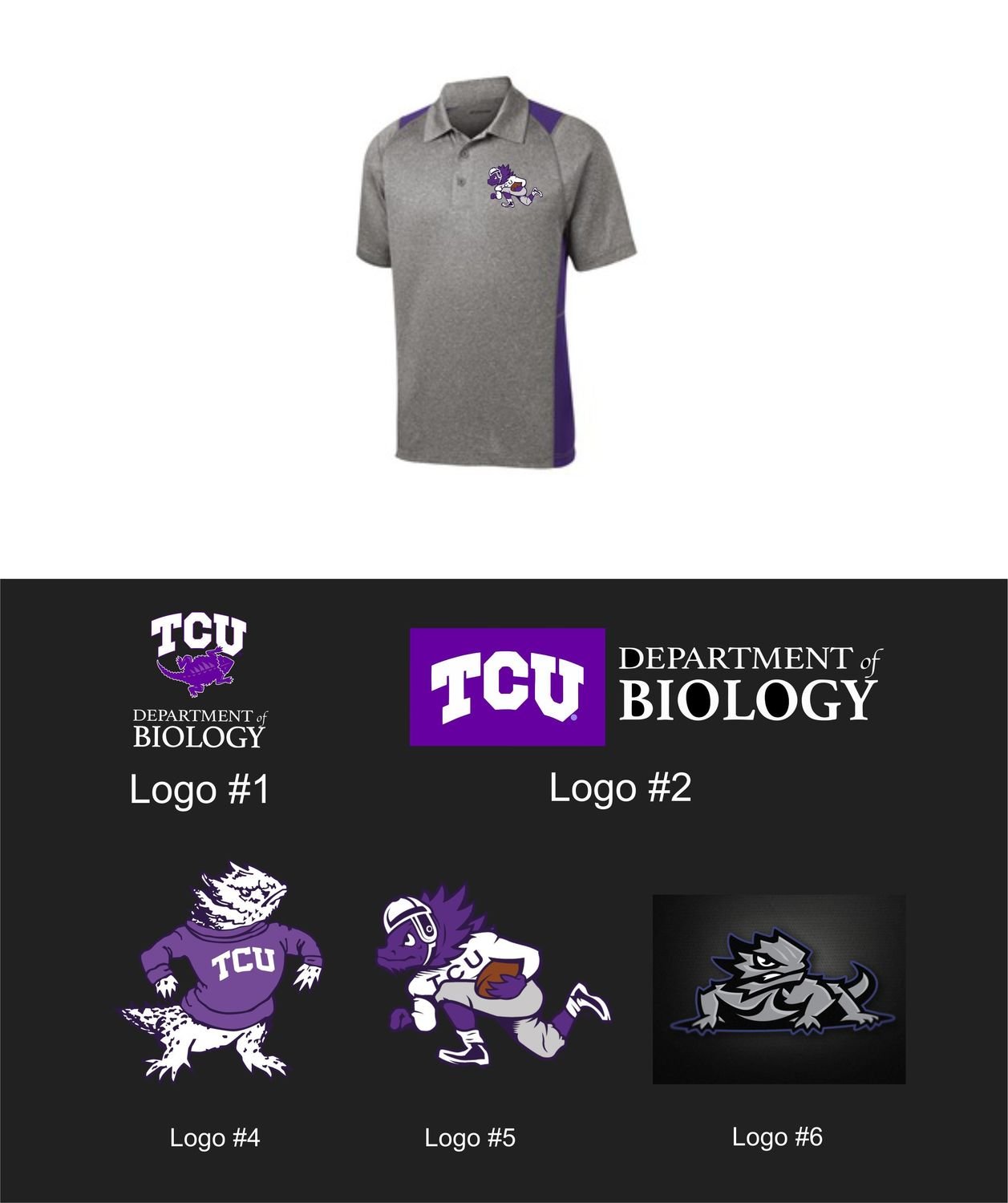TCU Sport-Tek® Heather Colorblock Contender™ GREY/PURPLE Polo