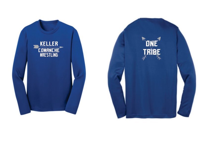 KMS Wrestling Long Sleeve Moisture Wicking Tee (Royal)