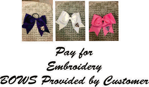 TCHS Cheer ADD Logo to Customer Provided Bows (PER BOW)
