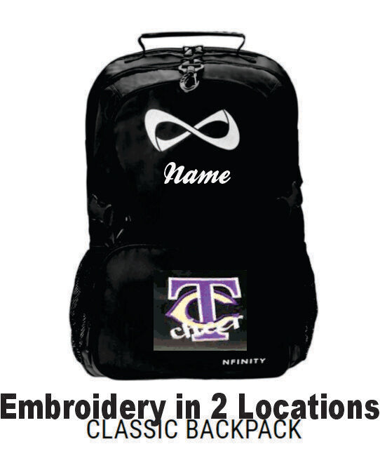 TCHS Cheer Embroidery ONLY on Backpack with Logo and Name