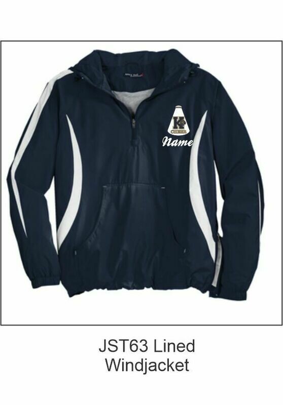 REQUIRED KHS Cheer Wind Jacket with Logo and Name (Navy/White)