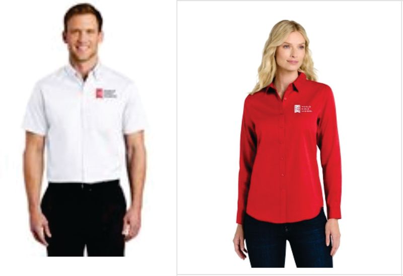WBS/MATHETHIS Port Authority® Short Sleeve and Long Sleeve SuperPro™ Twill Shirt  in MEN and WOMEN