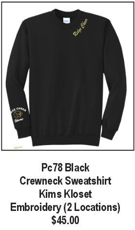 FRHS Cheer Crewneck Sweatshirt (Black with Embroidery)