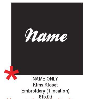 FRHS Cheer - NAME ONLY on Backpack- REQUIRED ALL