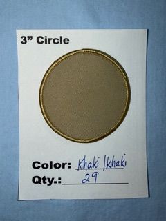 3" ROUND KHAKI/KHAKI (ONLY 29 AVAILABLE)