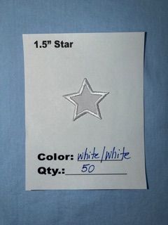 1.5" STAR WHITE/WHITE 25 @ 6.25