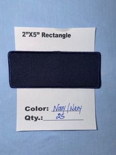 2." X 5" RECTANGLE PATCH NAVY/NAVY 25 @ 22.50