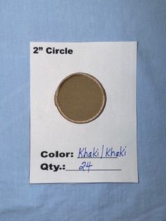 2" ROUND KHAKI/KHAKI (Only 24 available)