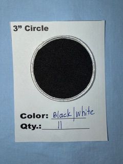 3" ROUND BLACK/WHITE (ONLY 11 AVAILABLE)