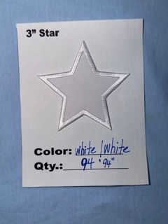 3" STAR WHITE/WHITE (2 QTY AVAILABLE 19 @ 13.00 &amp; 25 @ 15.00 (3 SETS AVAILABLE)