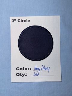 3" ROUND NAVY/NAVY 25 @ 15.00