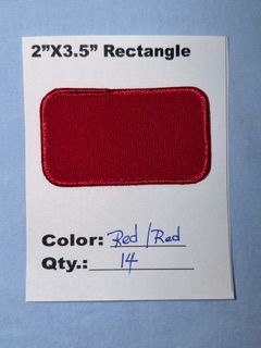2." X 3.5" RECTANGLE PATCH RED/RED 14 @ 14.50