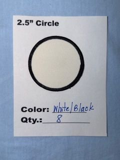 2" ROUND WHITE/BLACK (Only 8 available)