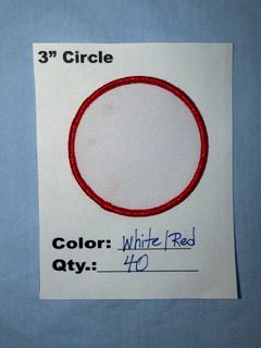 3" ROUND WHITE/RED (2 QTYS AVAILABLE) 15 @ 9.75 &amp; 25 @ 15.00