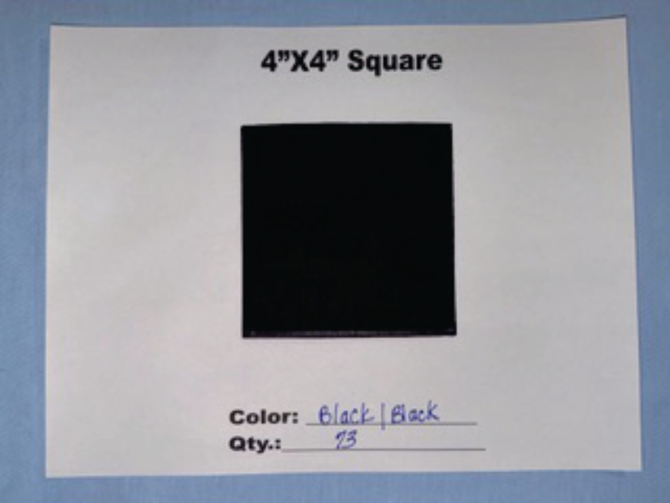 4" SQUARE PATCH BLACK/BLACK 25 @ 18.00